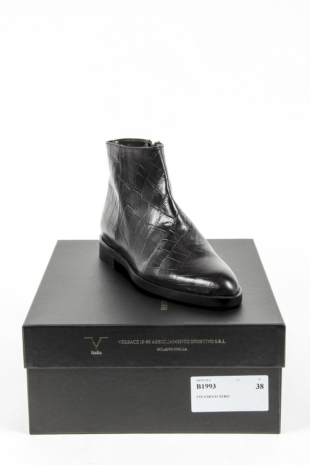 V 1969 Italia Womens Ankle Boot B1993 VIT. COCCO NERO