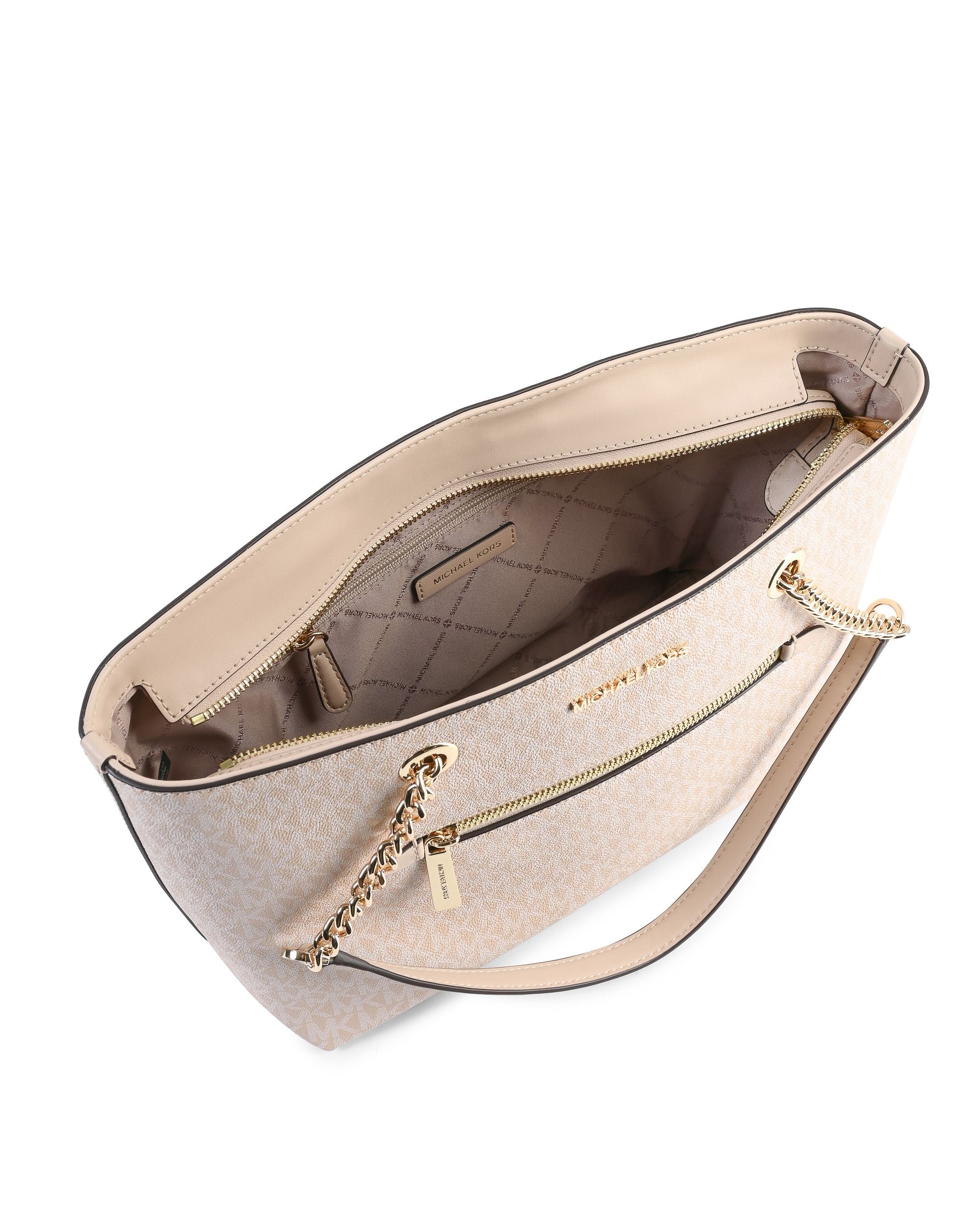 Borsa tote con catena e cerniera frontale di medie dimensioni Michael Kors 35R3GTTT2V BUFF