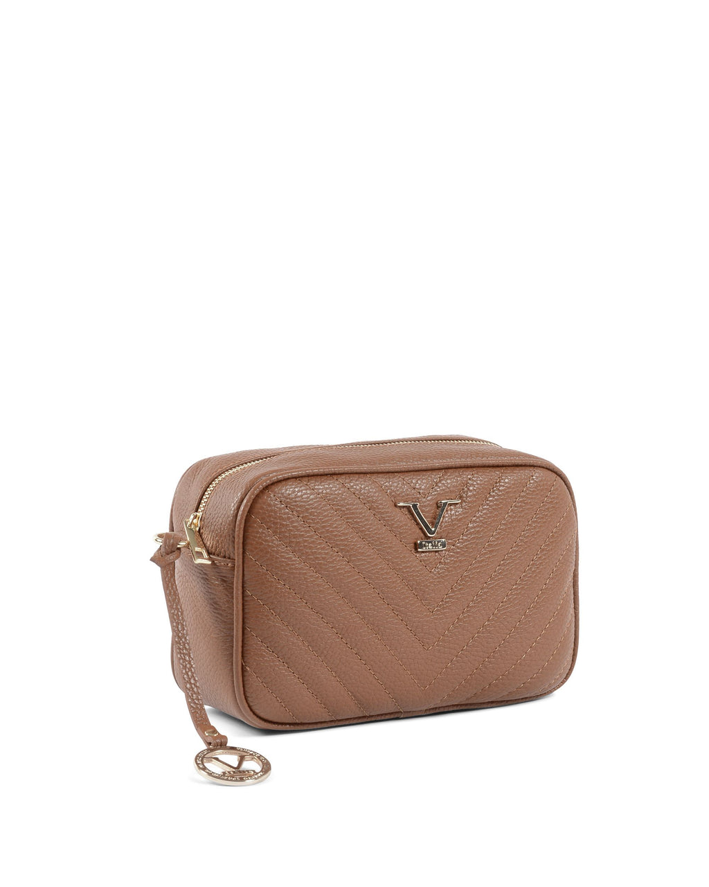Borsa a mano da donna V Italia Marrone V101 52 DOLLARO CUOIO