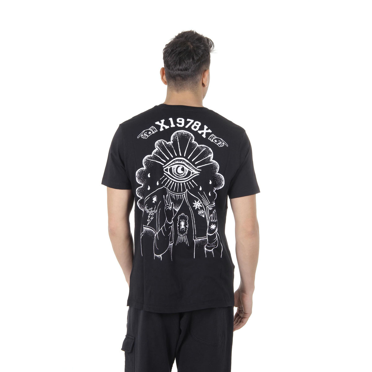 Diesel T-shirt da uomo a maniche corte con scollo rotondo 00SHC0 0JAHZ 900 T-OKE