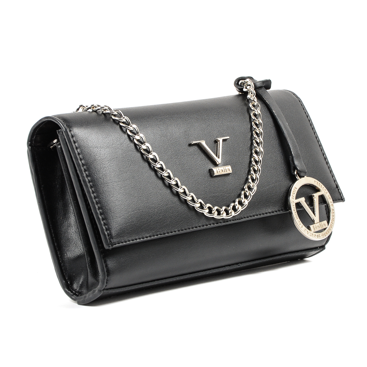 V 1969 Italia Borsa da donna nera BOLLA