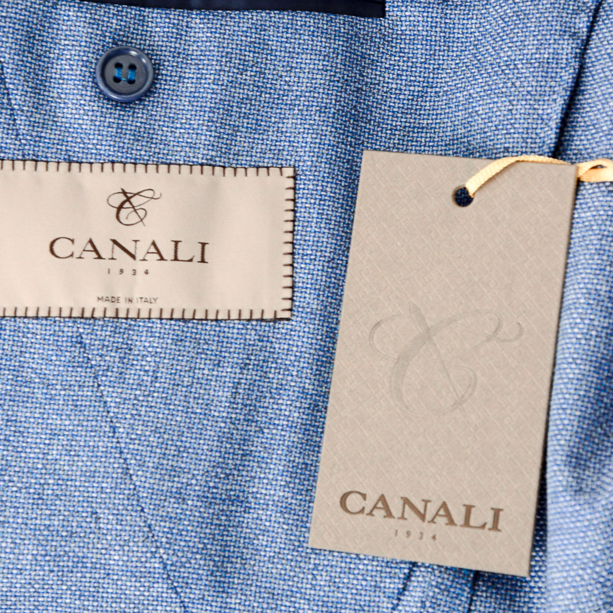 Giacca uomo Canali maniche lunghe azzurro