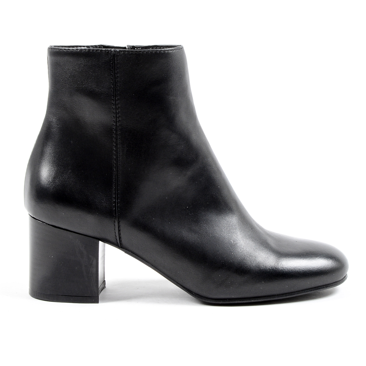 V 1969 Italia Stivaletto con tacco da donna nero MAD