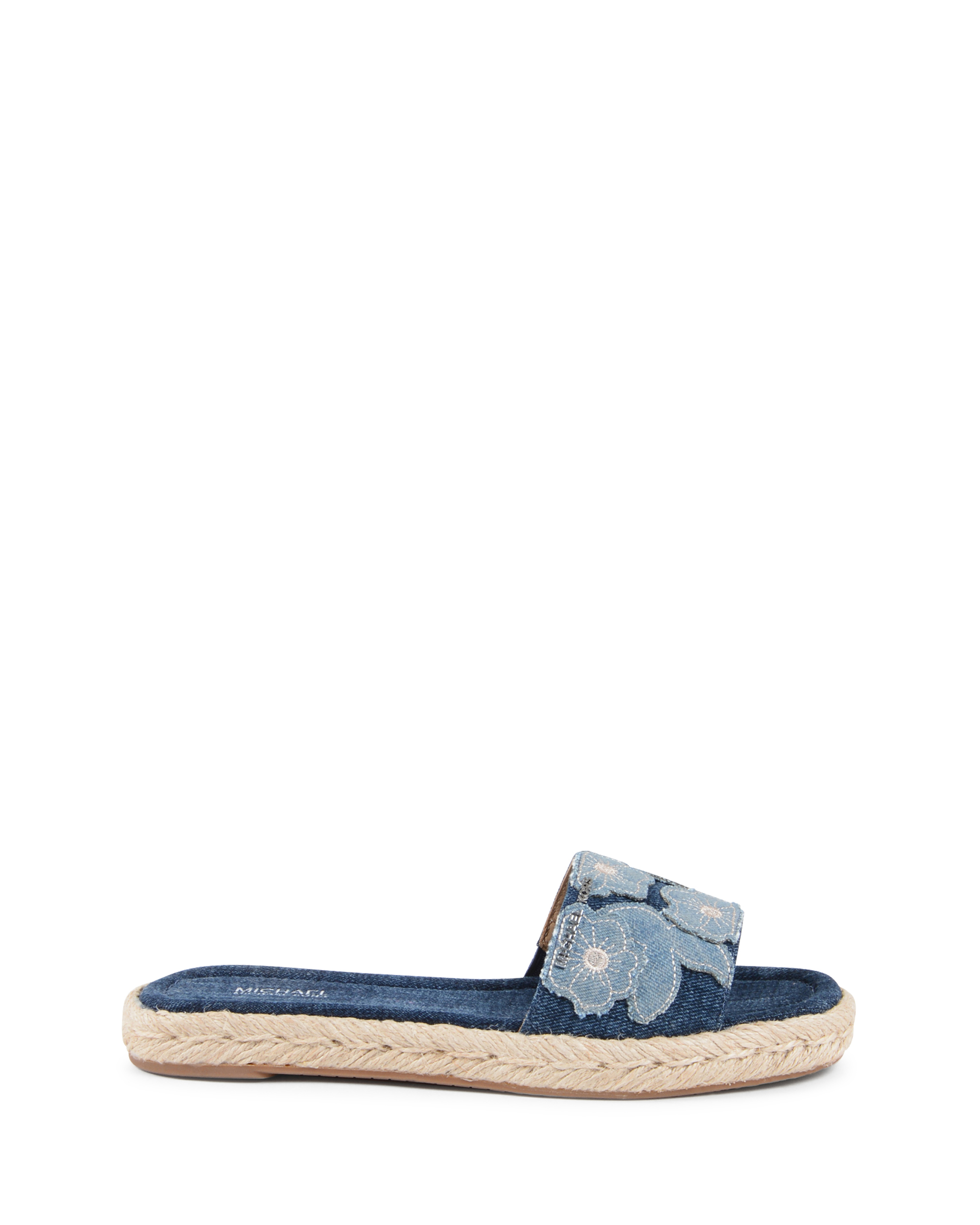 Michael Kors Pantofole da donna in denim blu DEMPSEY