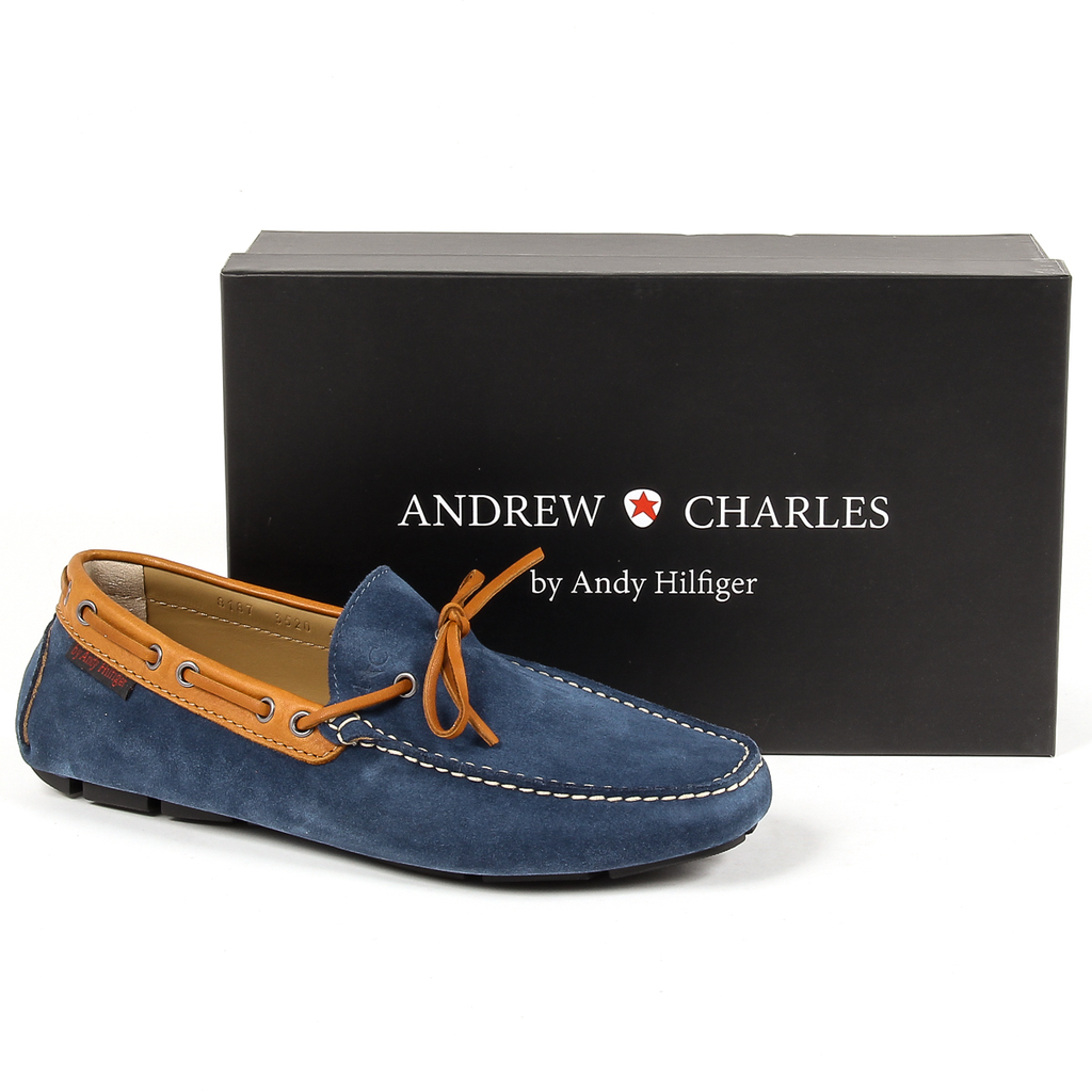 Mocassini da uomo Andrew Charles blu ROBERT