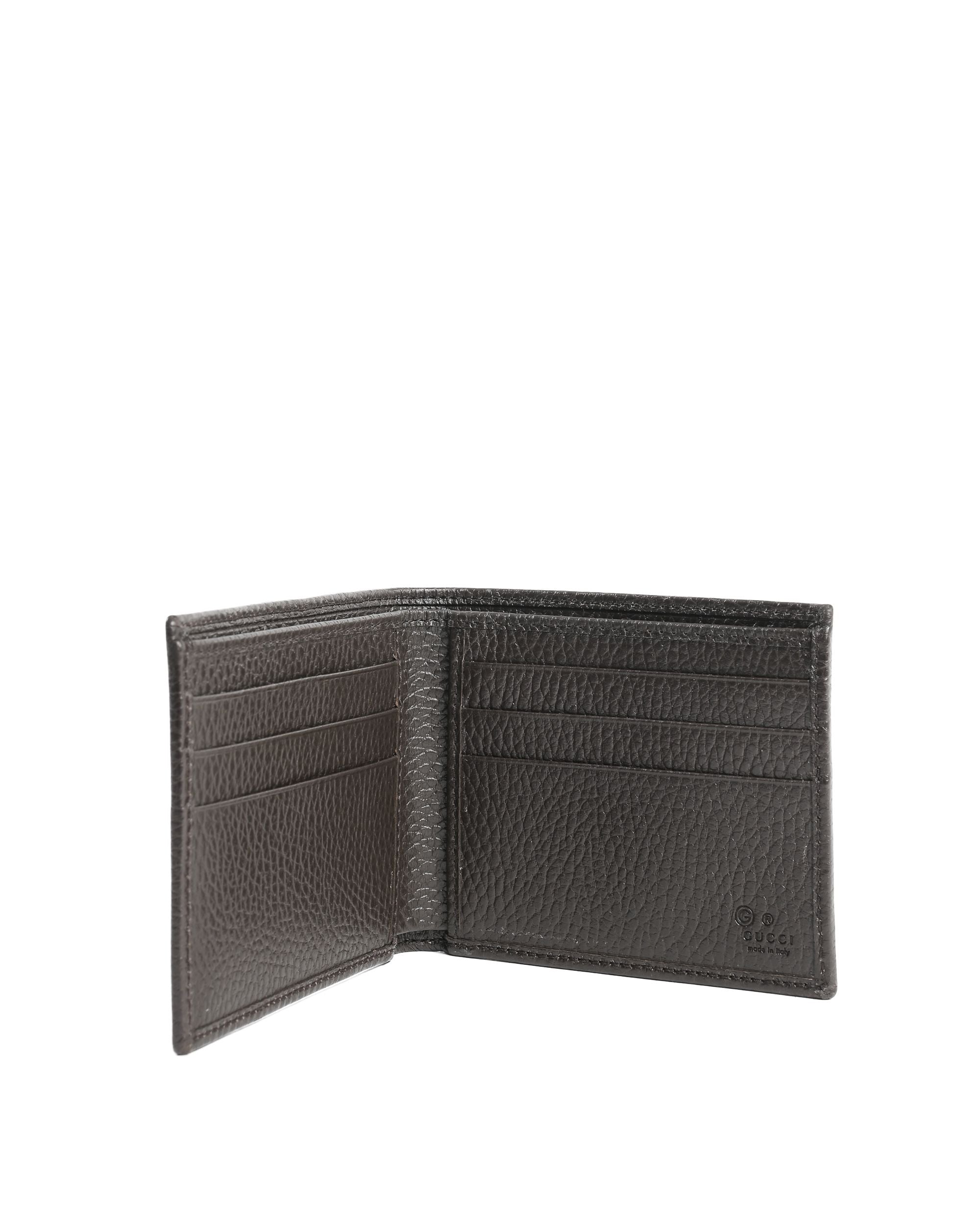 Portafoglio Gucci Monogram in tessuto e pelle 260987 KY9LN 9903