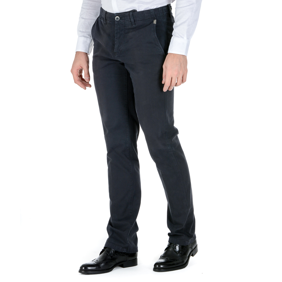 Corneliani Pantaloni Uomo Blu Scuro