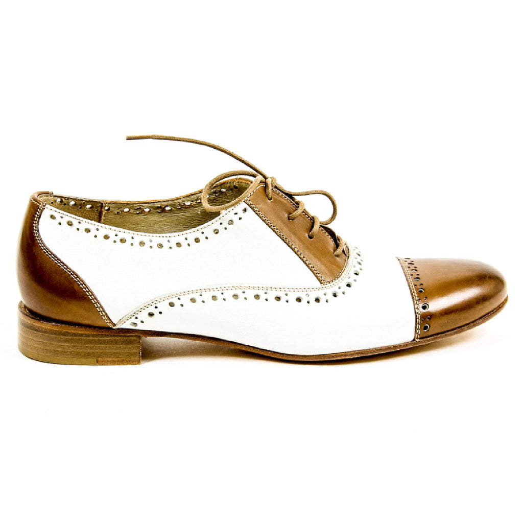 Kiton Donna Brogue D35803 VINAP CASTANO PRESTIGE BIANCO