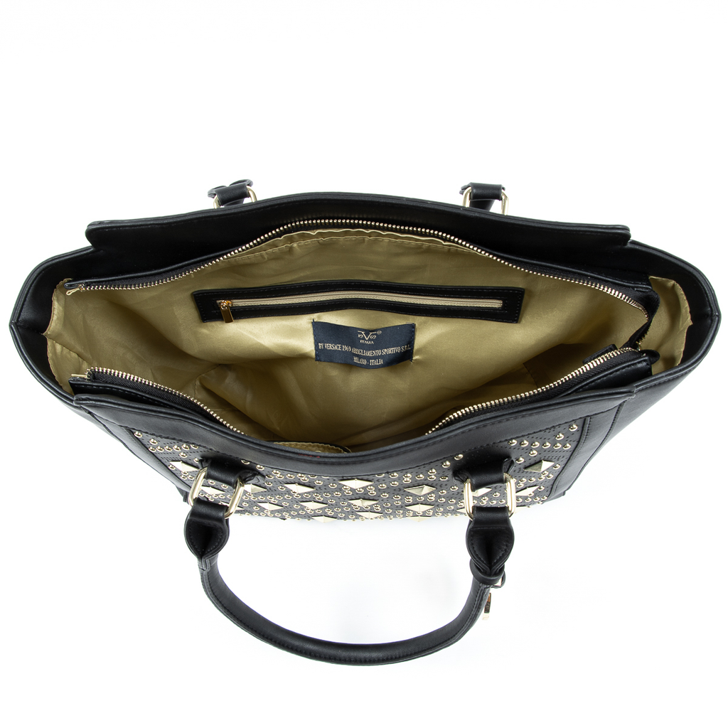 V 1969 Italia Borsa da donna nera ROBERTA
