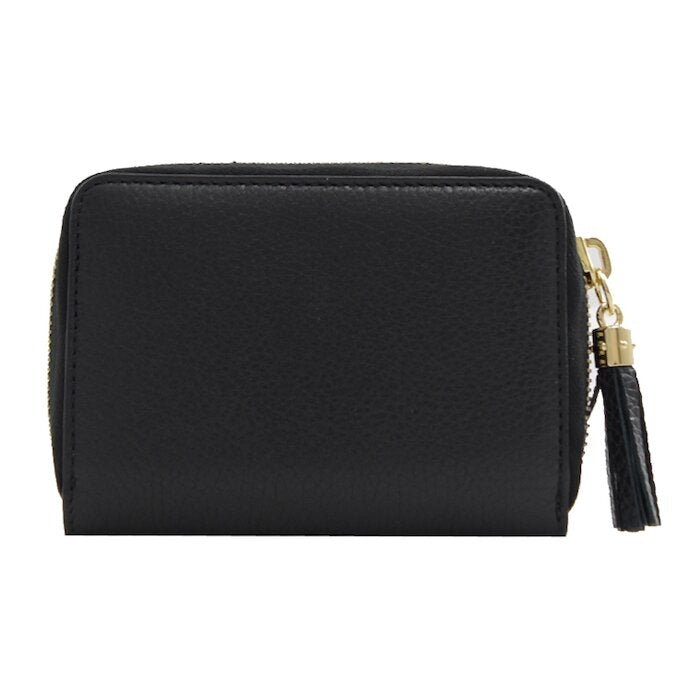 Portafoglio piccolo con cerniera Soho in pelle con stampa GG Gucci nero