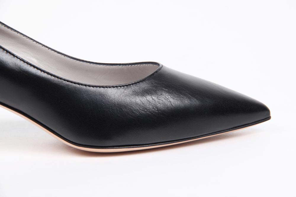 V 1969 Italia Décolleté da donna con tacco a gattino 5534 LID55 PE ELIOS15NE CAPRETTO ELIOS NERO