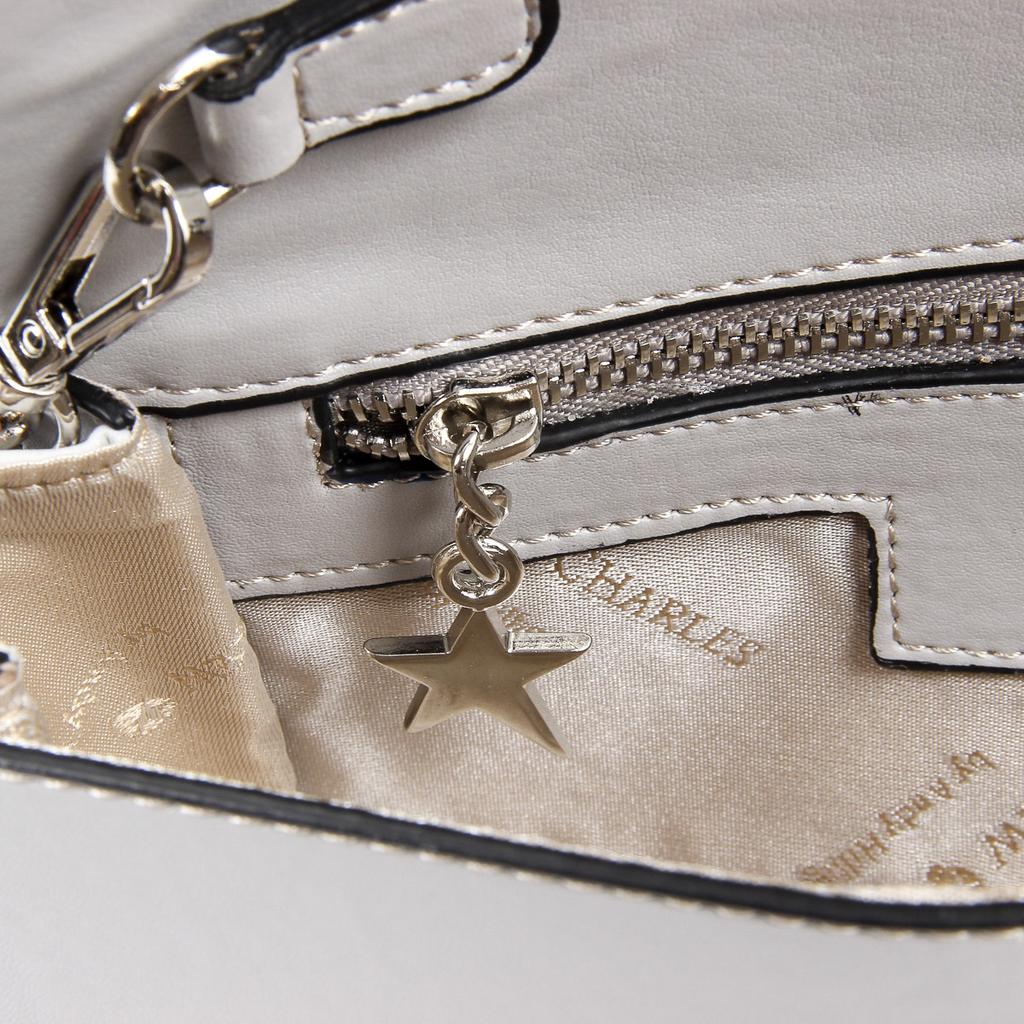Borsa a mano da donna Andrew Charles grigio chiaro PAIGE