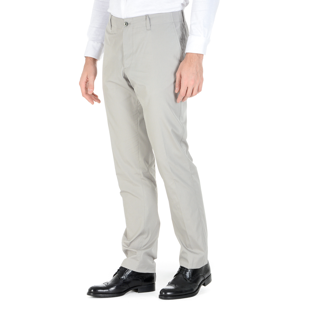 Corneliani Pantaloni Uomo Grigio Chiaro