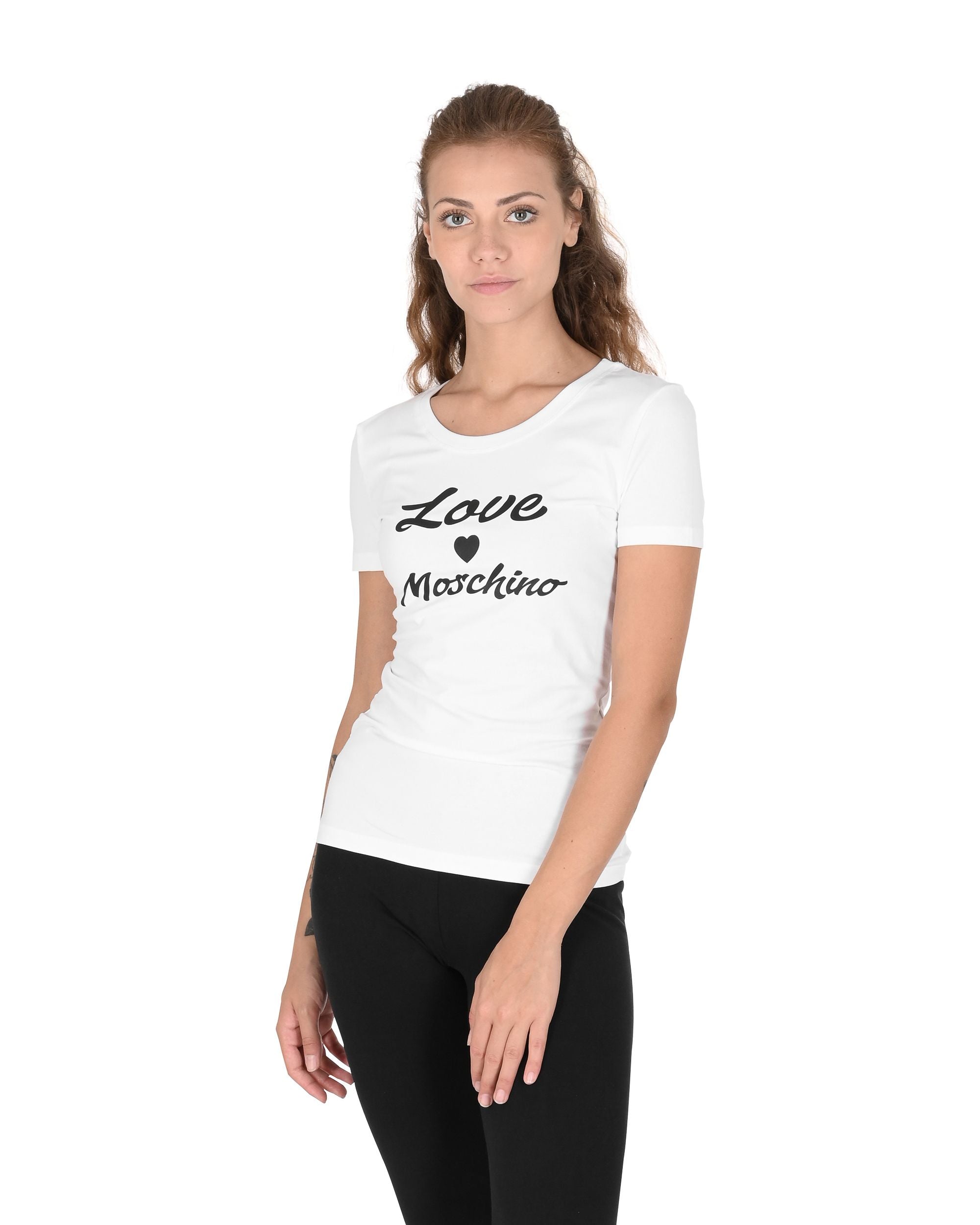 T-shirt da donna Love Moschino W 4 H19 28 E 1951 A00 BIANCO OTTICO