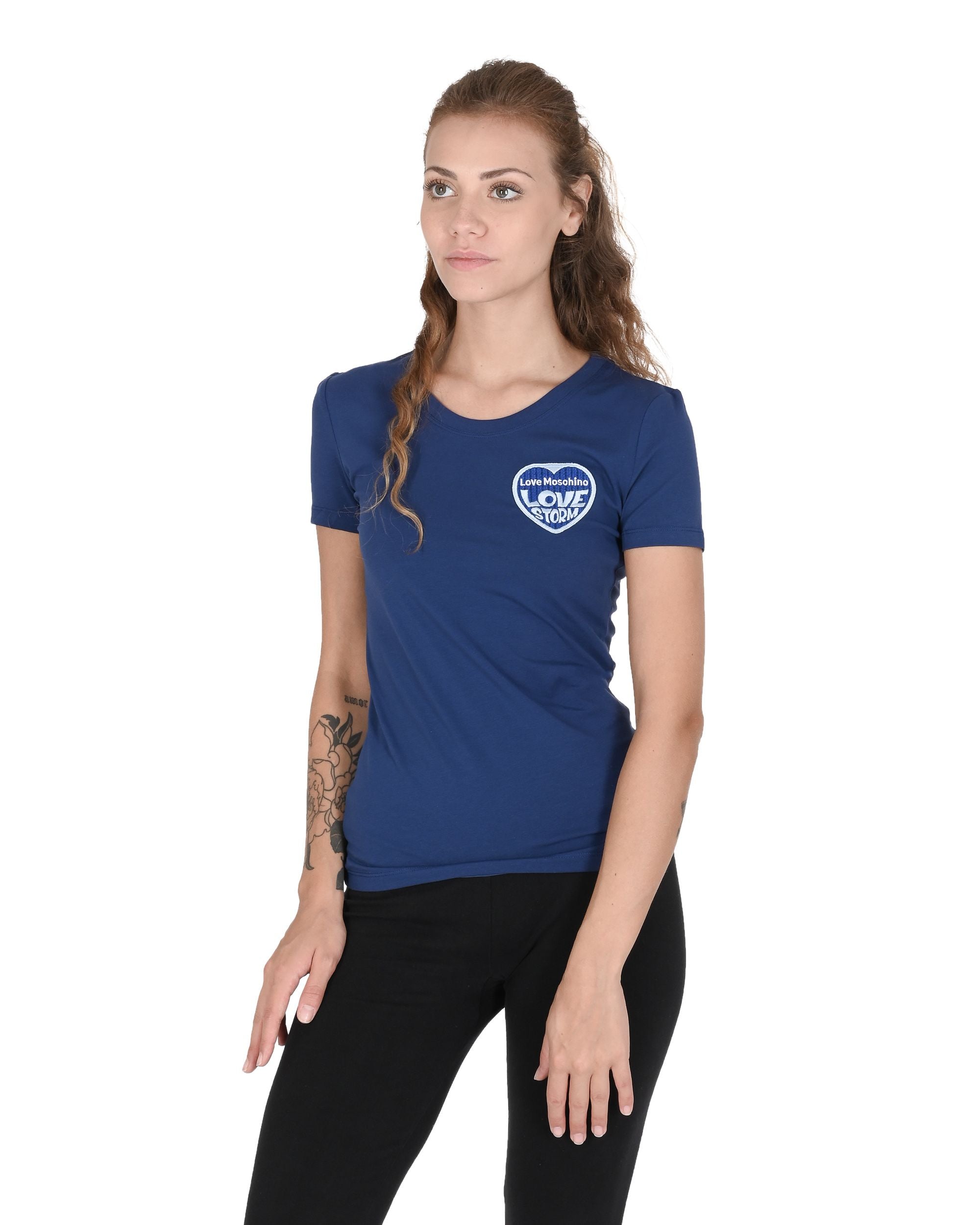 T-shirt da donna Love Moschino W 4 H19 80 E 1951 Y57 BLU