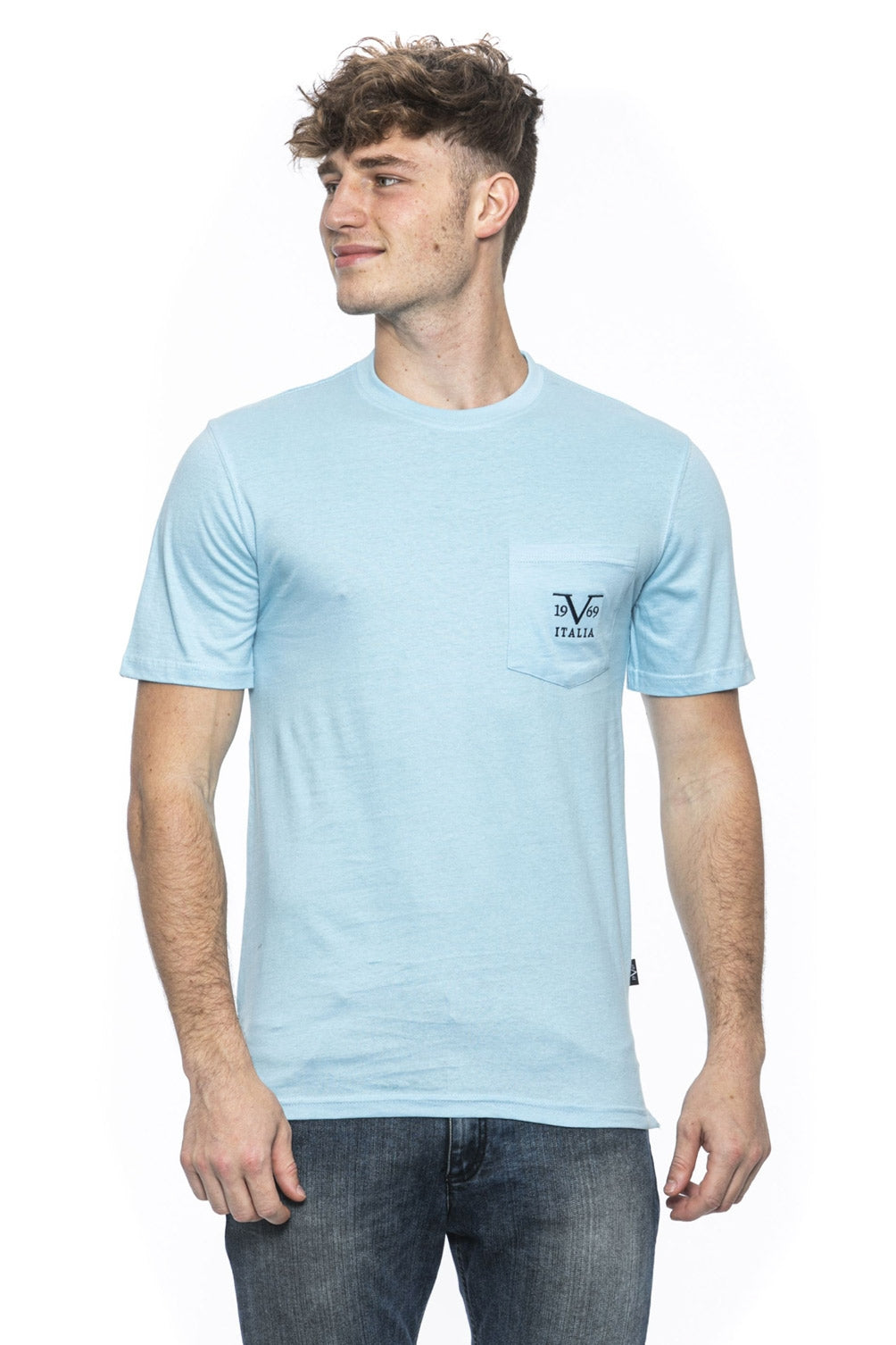 19V69 Italia T-Shirt Uomo Blu IVAN AZZURRO