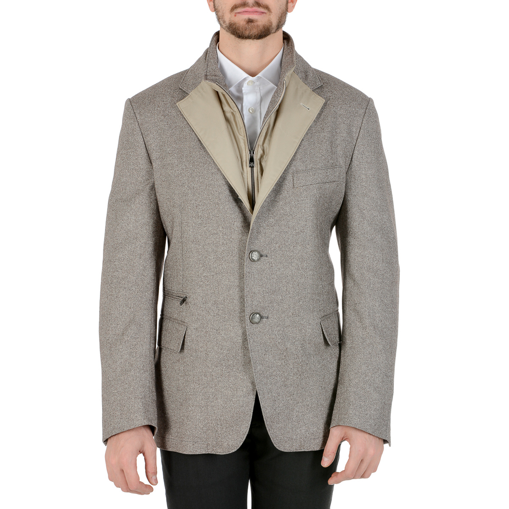 Corneliani Giacca Uomo Maniche Lunghe Grigio Chiaro