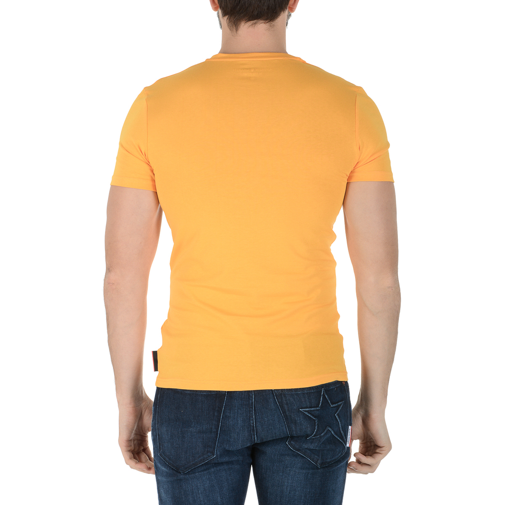Andrew Charles T-shirt da uomo a maniche corte con scollo rotondo gialla KEITA