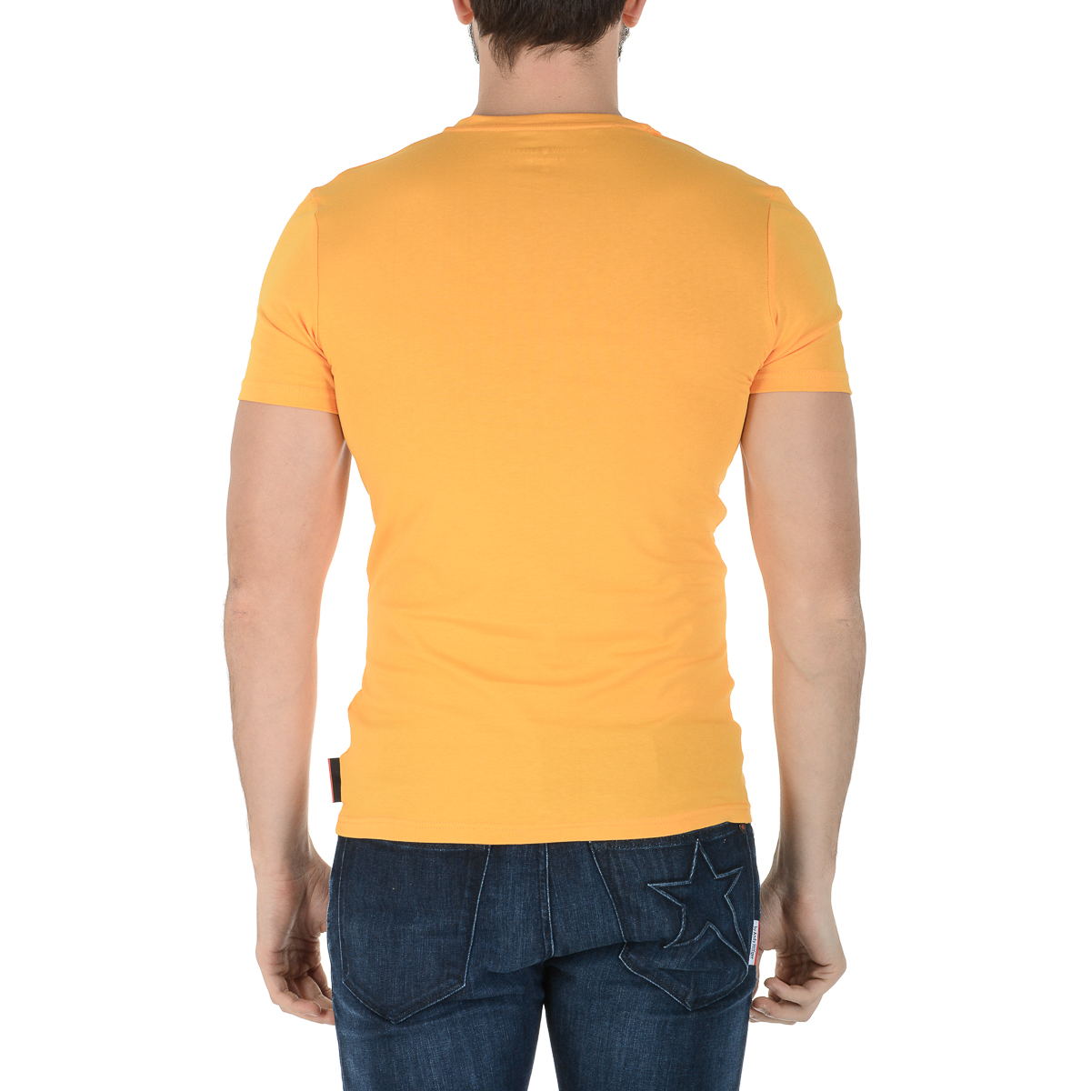 Andrew Charles T-shirt da uomo a maniche corte con scollo rotondo gialla KEITA