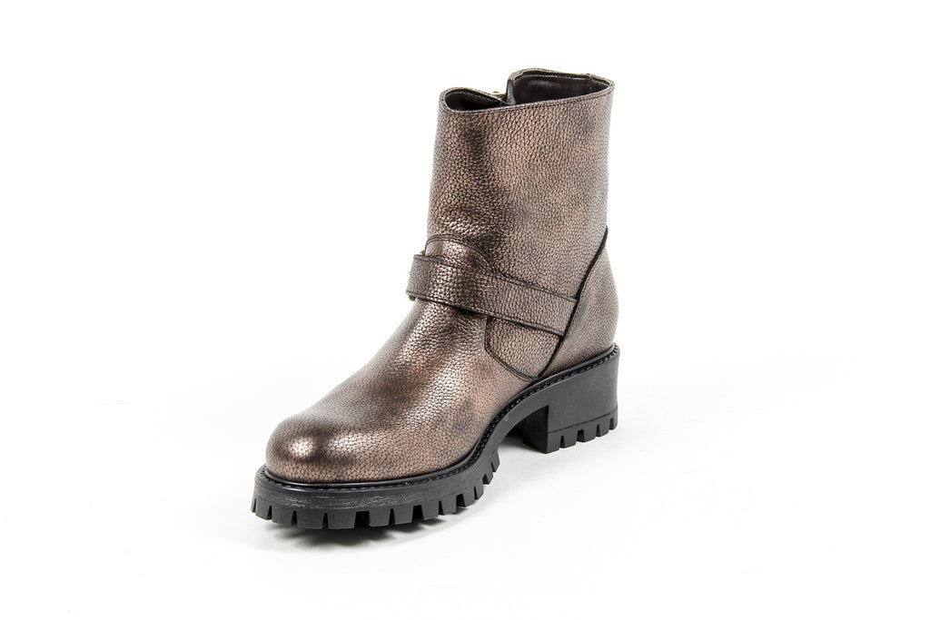 V 1969 Italia Stivaletto corto da donna B1441 BRONZO NATURALE