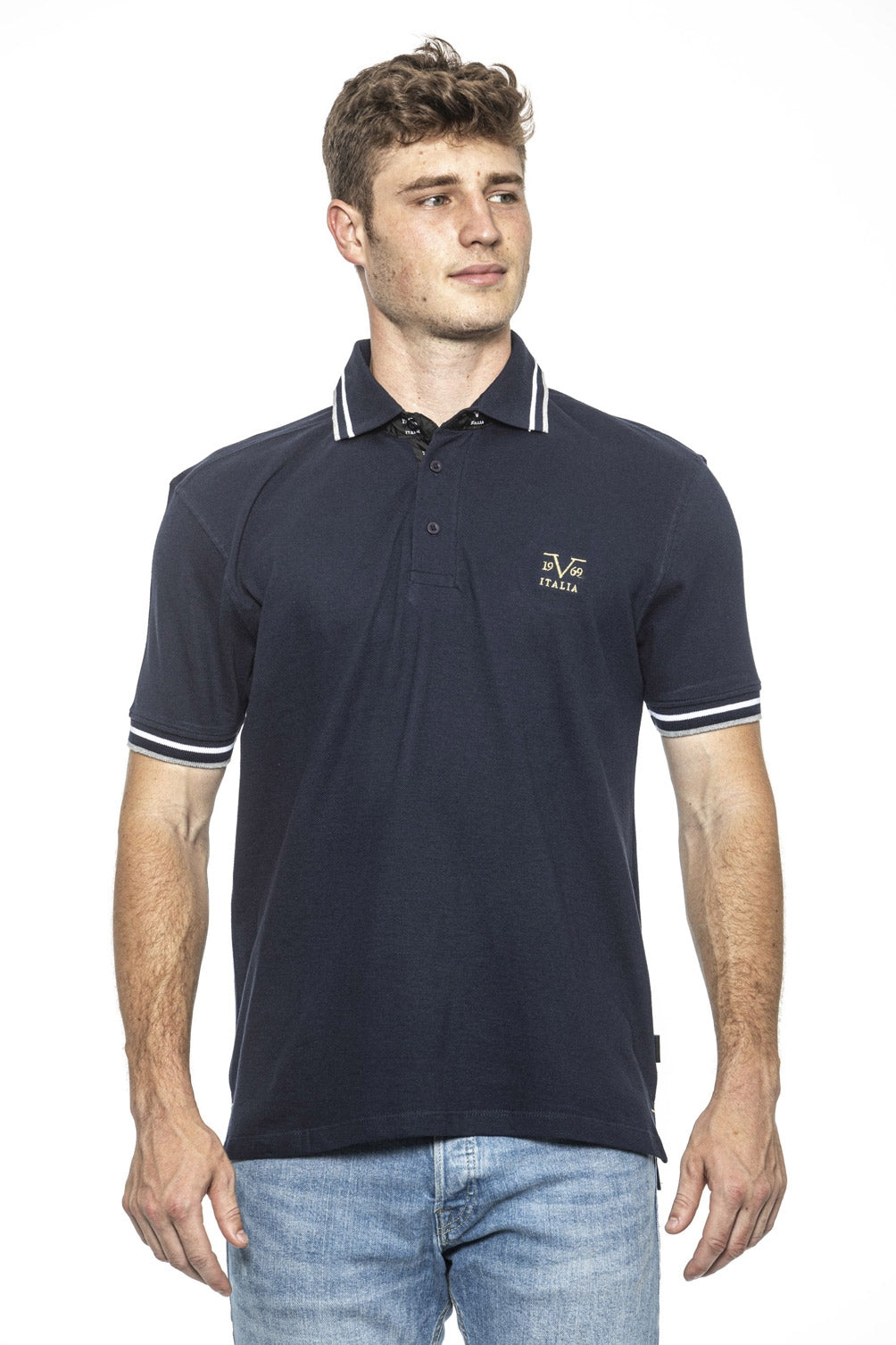 19V69 Italia Polo Uomo Blu RETRO BLU NAVY