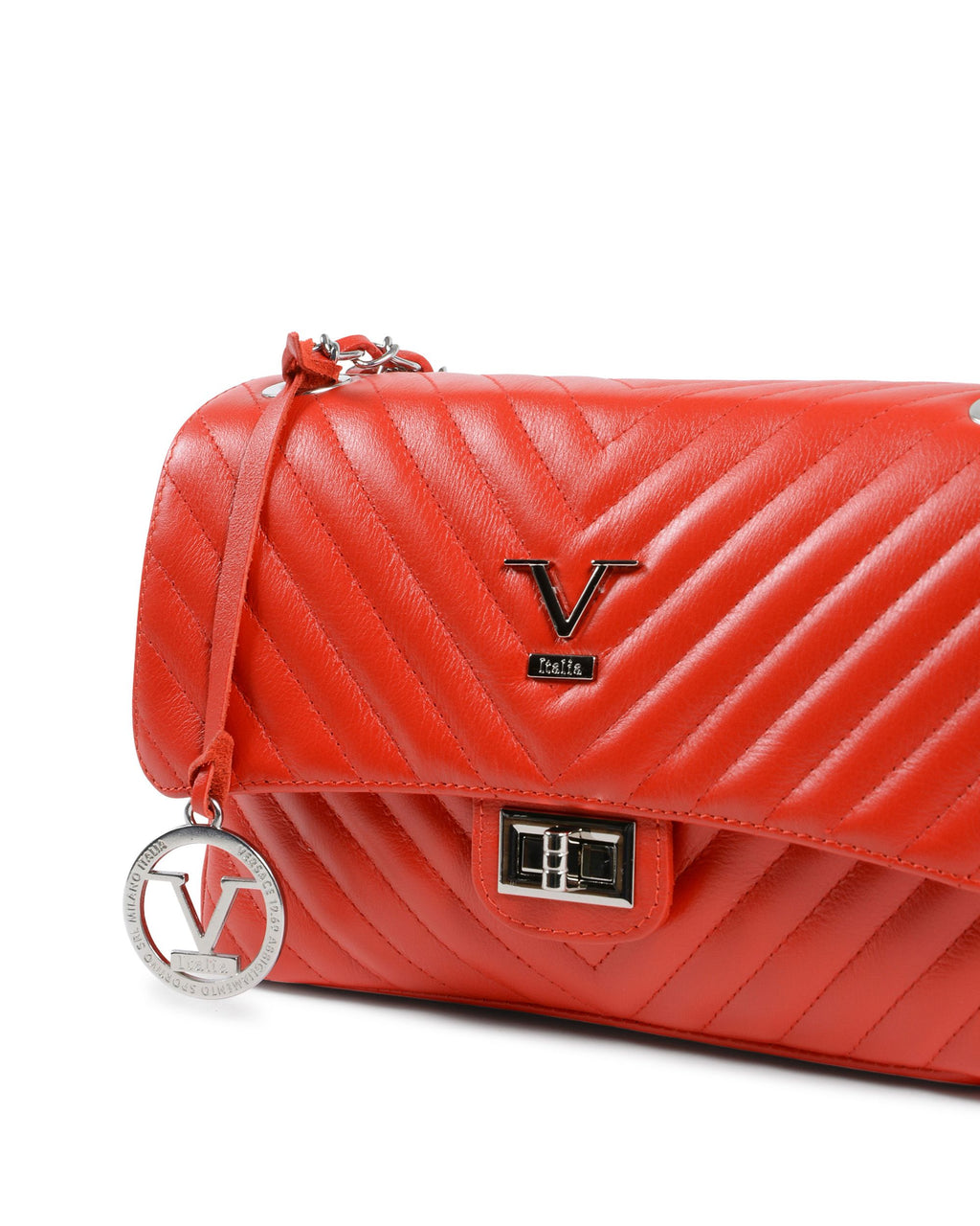 V Italia Borsa a mano da donna rossa V0116 KID ROSSO