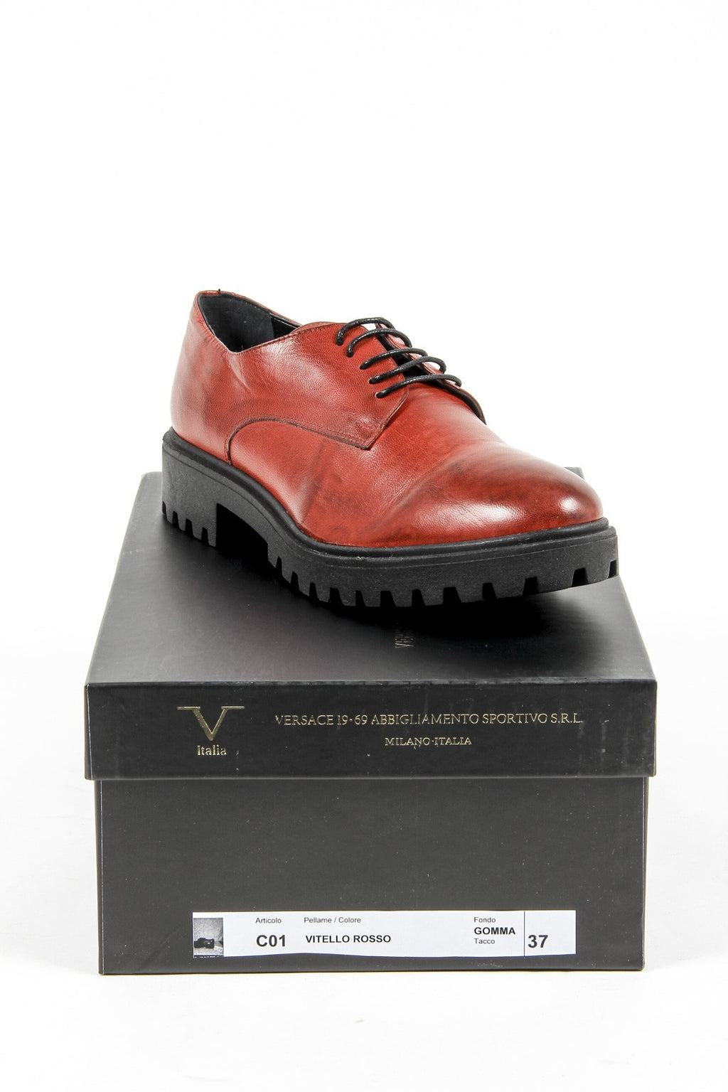 Scarpa stringata da donna V 1969 Italia C01 VITELLO ROSSO