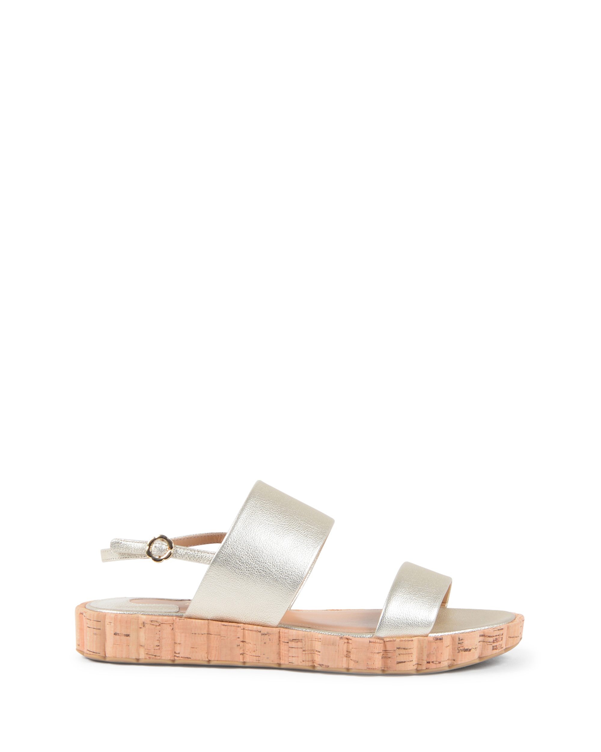 Salvatore Ferragamo Sandalo Con Plateau Donna Platino LUSIA