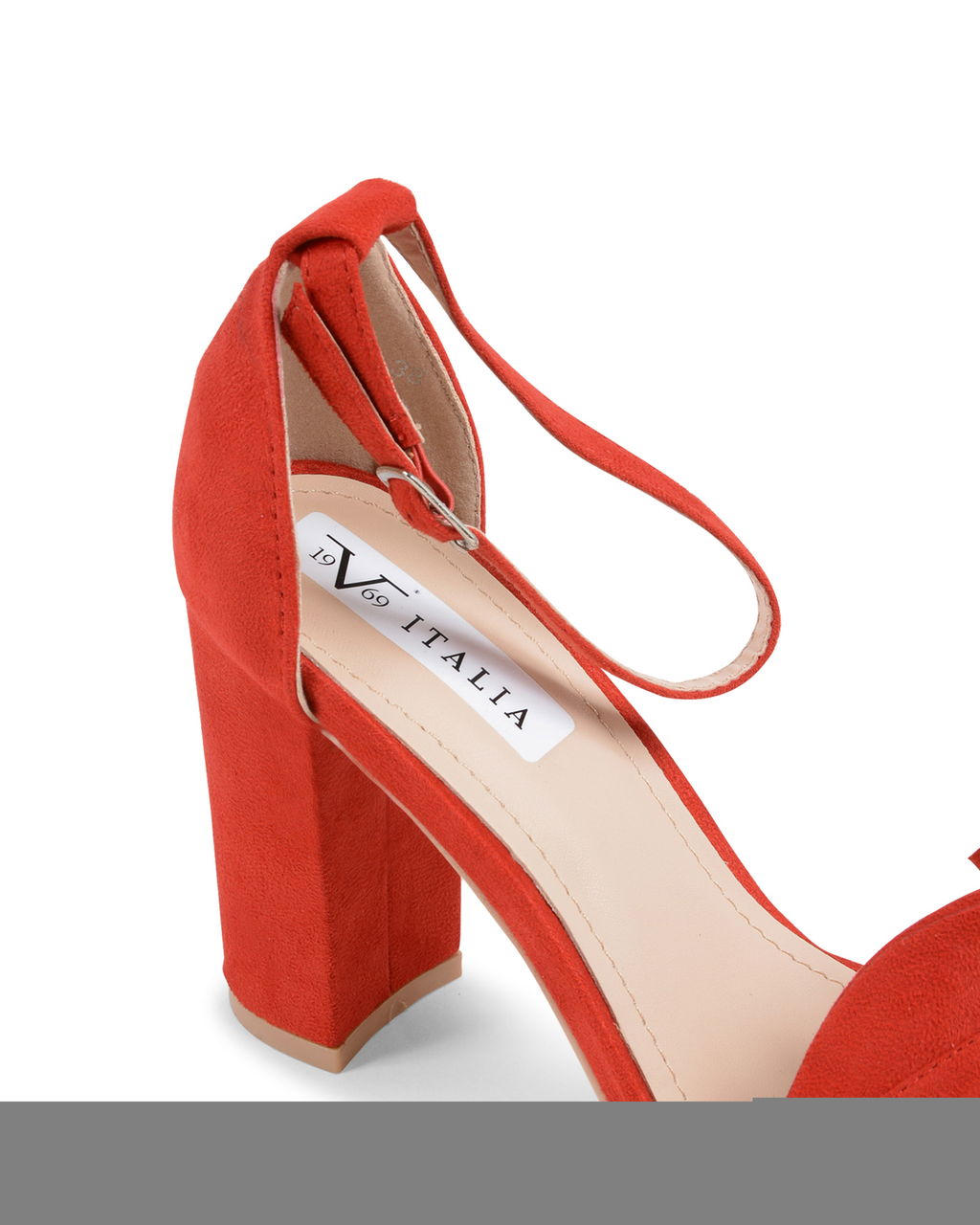 19V69 Italia Sandalo con cinturino alla caviglia da donna Rosso V162 ROSSO
