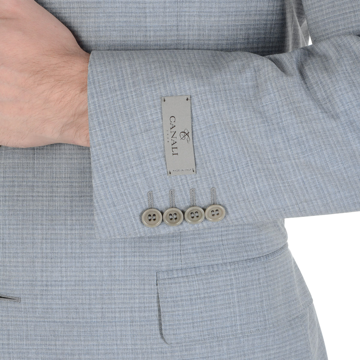 Abito da uomo Canali maniche lunghe grigio chiaro