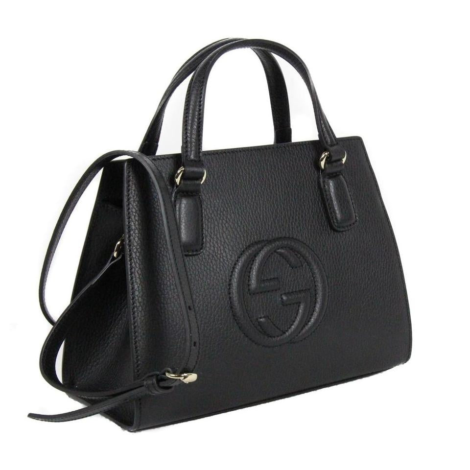 Borsa tote Gucci Soho in pelle nera