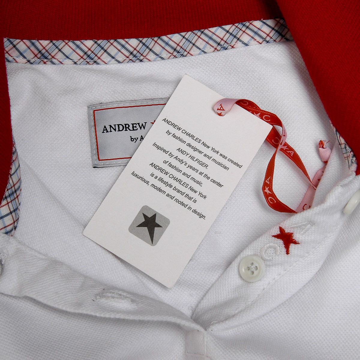 Andrew Charles Polo da donna a maniche corte bianca NIA