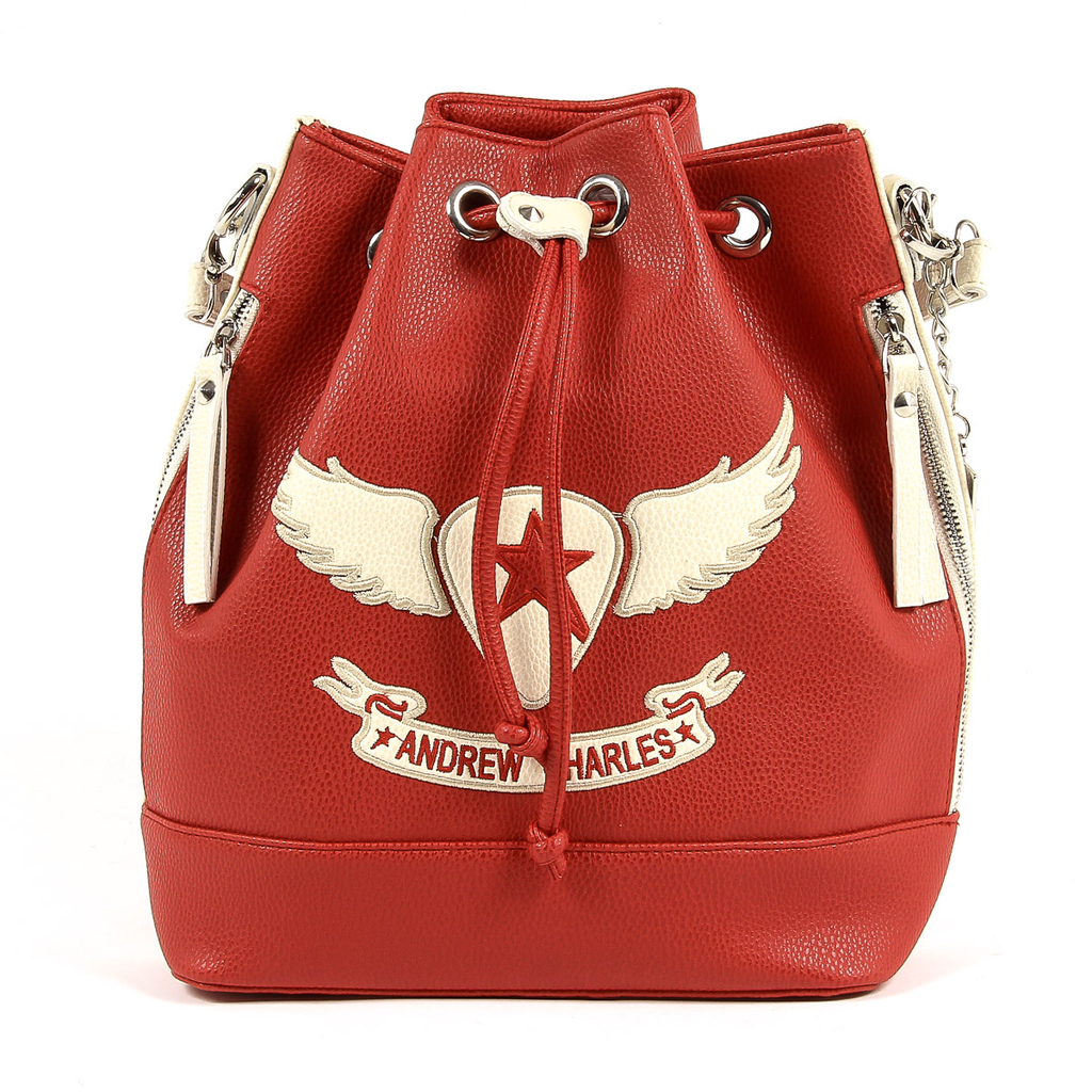 Borsa a mano da donna Andrew Charles rossa LUCINDA