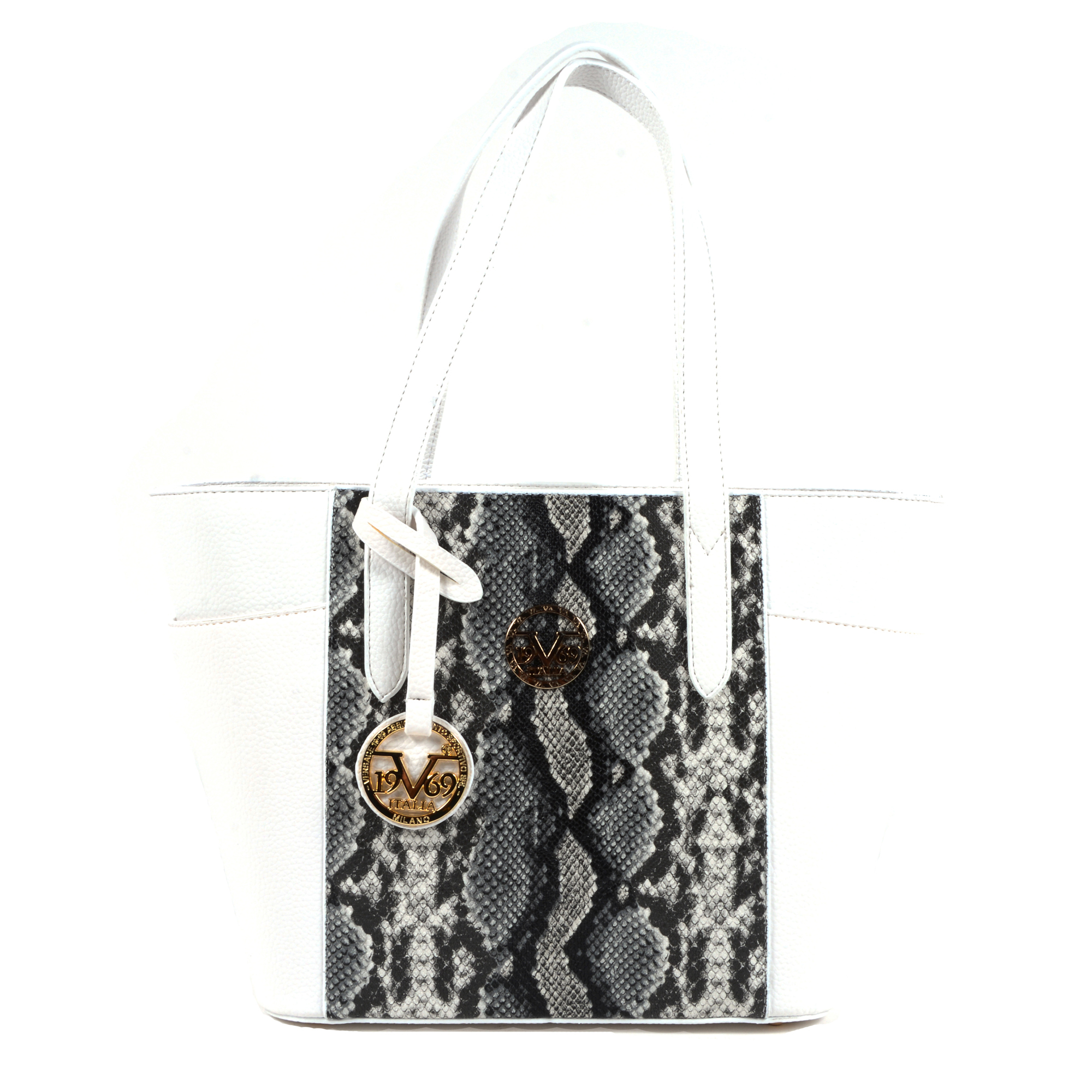 19V69 Italia Borsa da donna bianca 8000 PYTHON WHITE