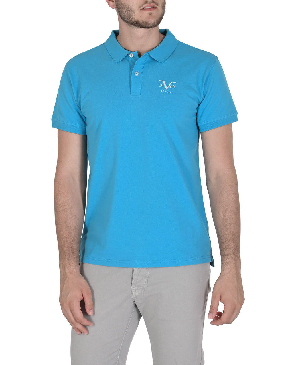 19V69 Italia Polo Uomo VSC1MPL01 AZZURRO