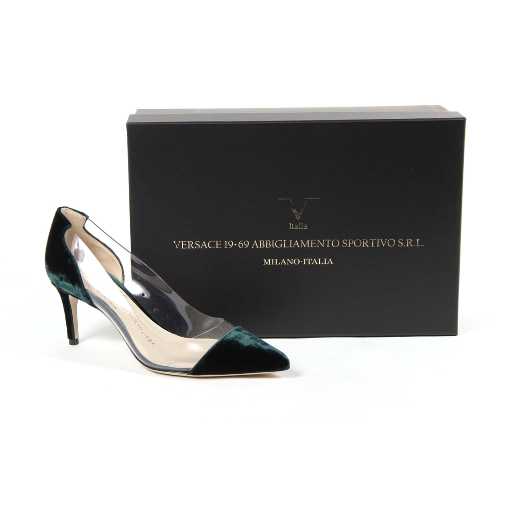 Décolleté da donna V 1969 Italia 3105124 VELLUTO 301 VERDE