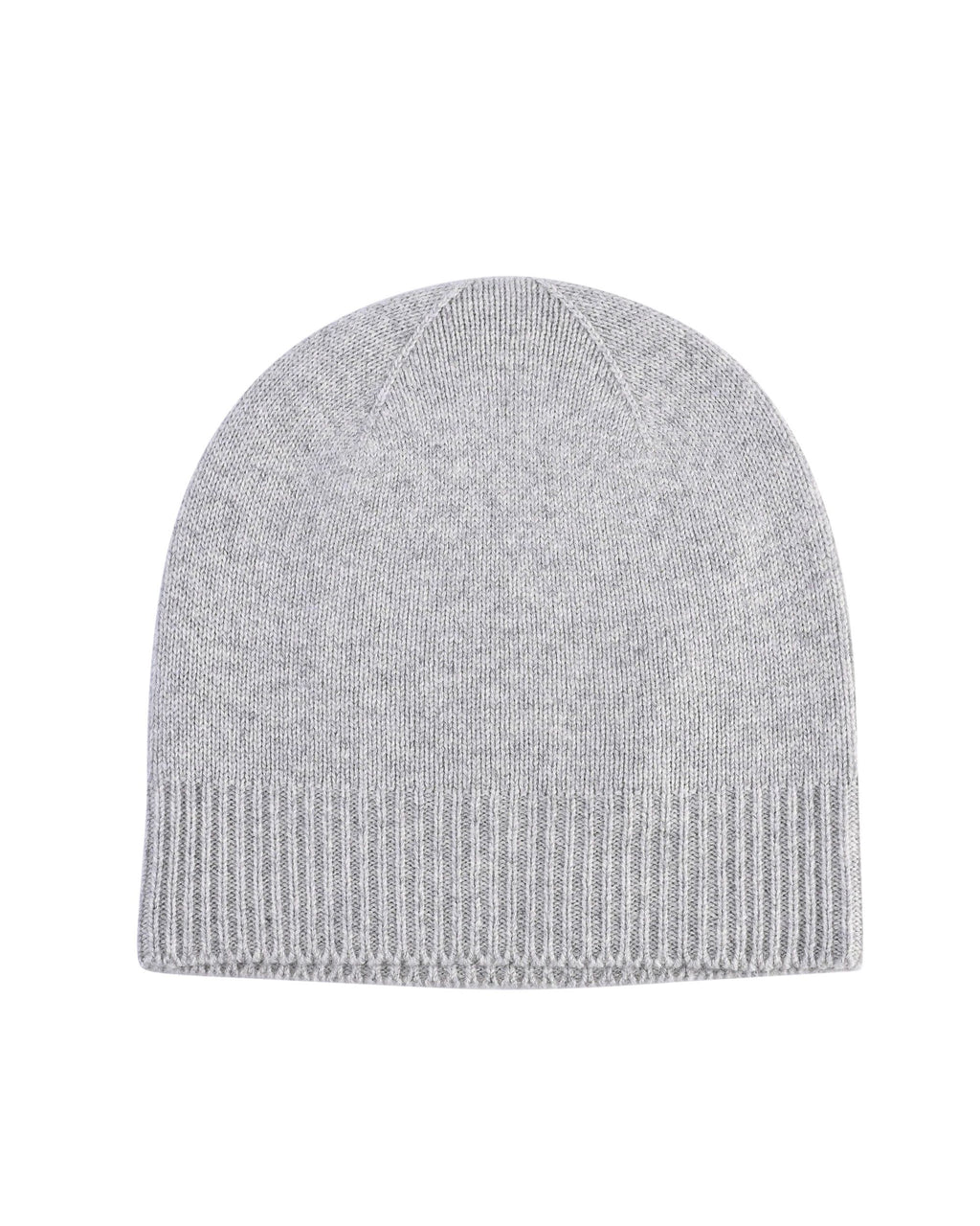 Berretto in maglia semplice da donna in cashmere Crown of Edinburgh COE 0046 GRIGIO PERLA