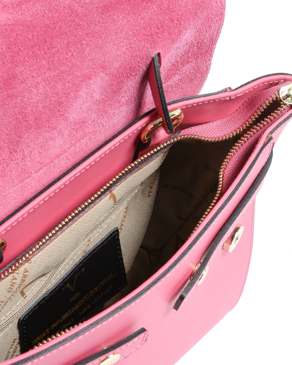 Borsa a mano da donna V Italia V030-G RUGA FUXIA