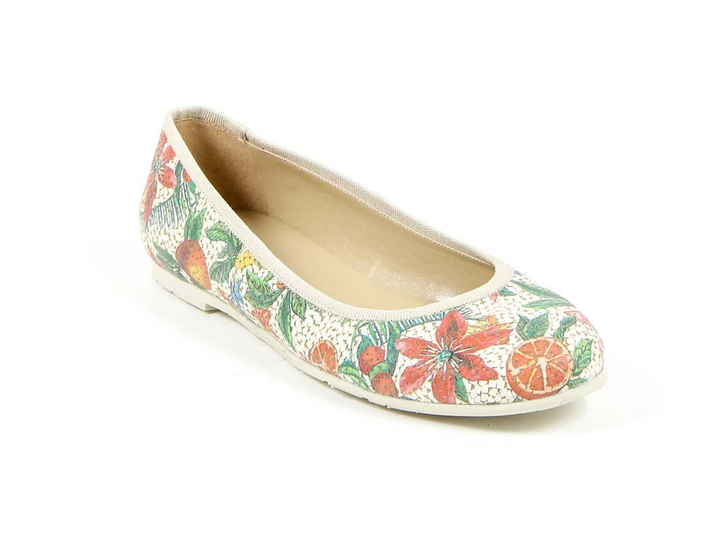 V 1969 Italia Ballerina da donna E08 TESSUTO FIORI