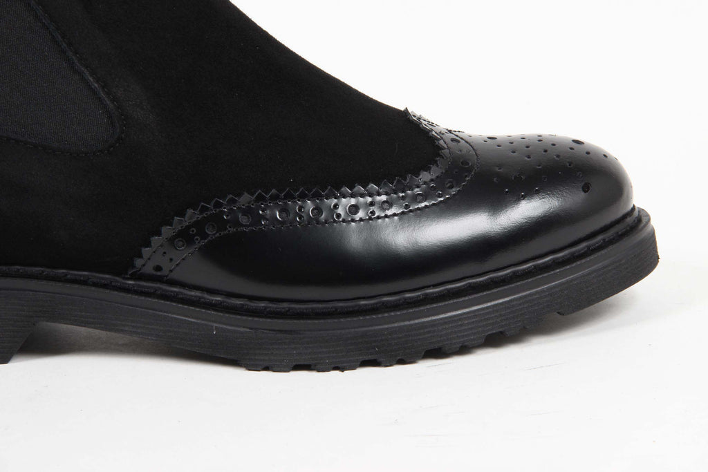 V 1969 Italia Womens Ankle Boot 3007 ABRASIVATO NERO