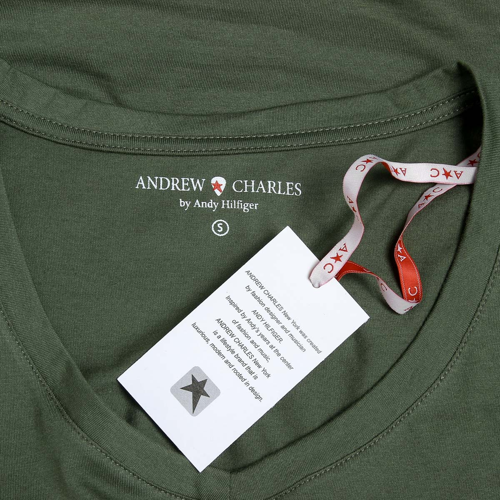 Andrew Charles T-shirt da donna a maniche corte con scollo a V verde TAPIWA