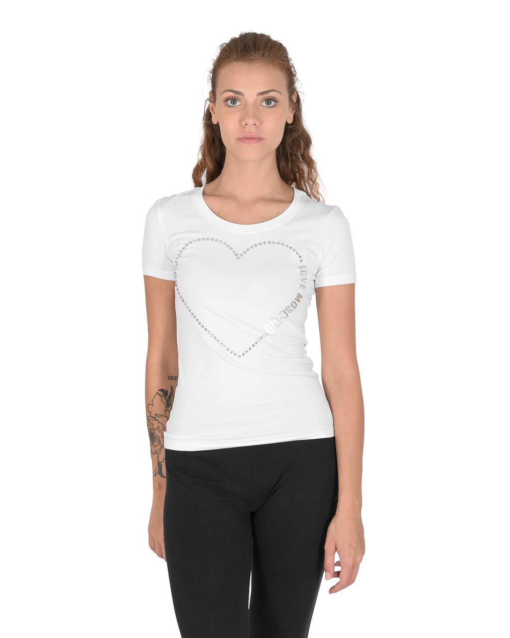 T-shirt da donna Love Moschino W 4 H19 09 E 2264 A00 BIANCO OTTICO