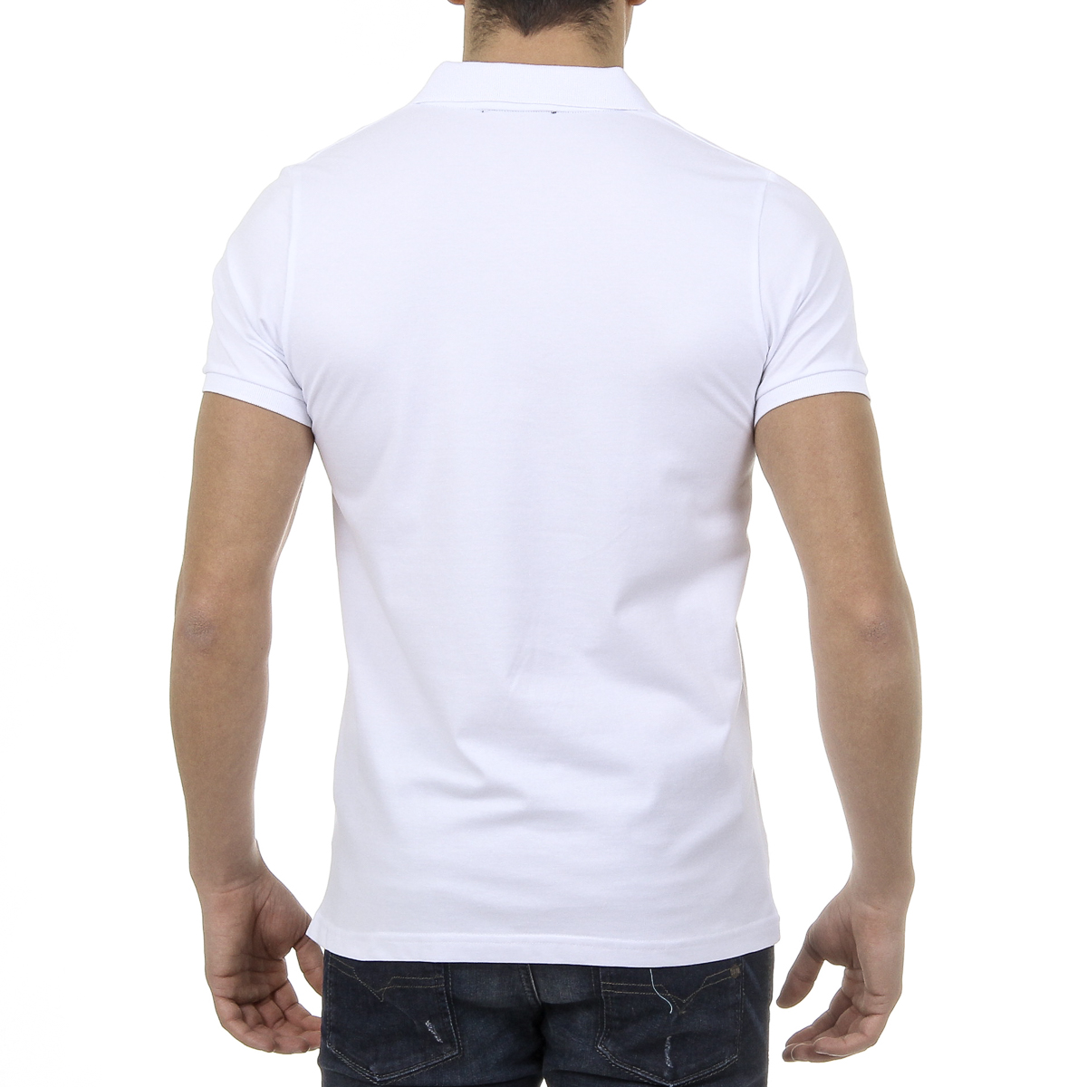 Polo da uomo a maniche corte Ufford & Suffolk Polo Club US007 BIANCO