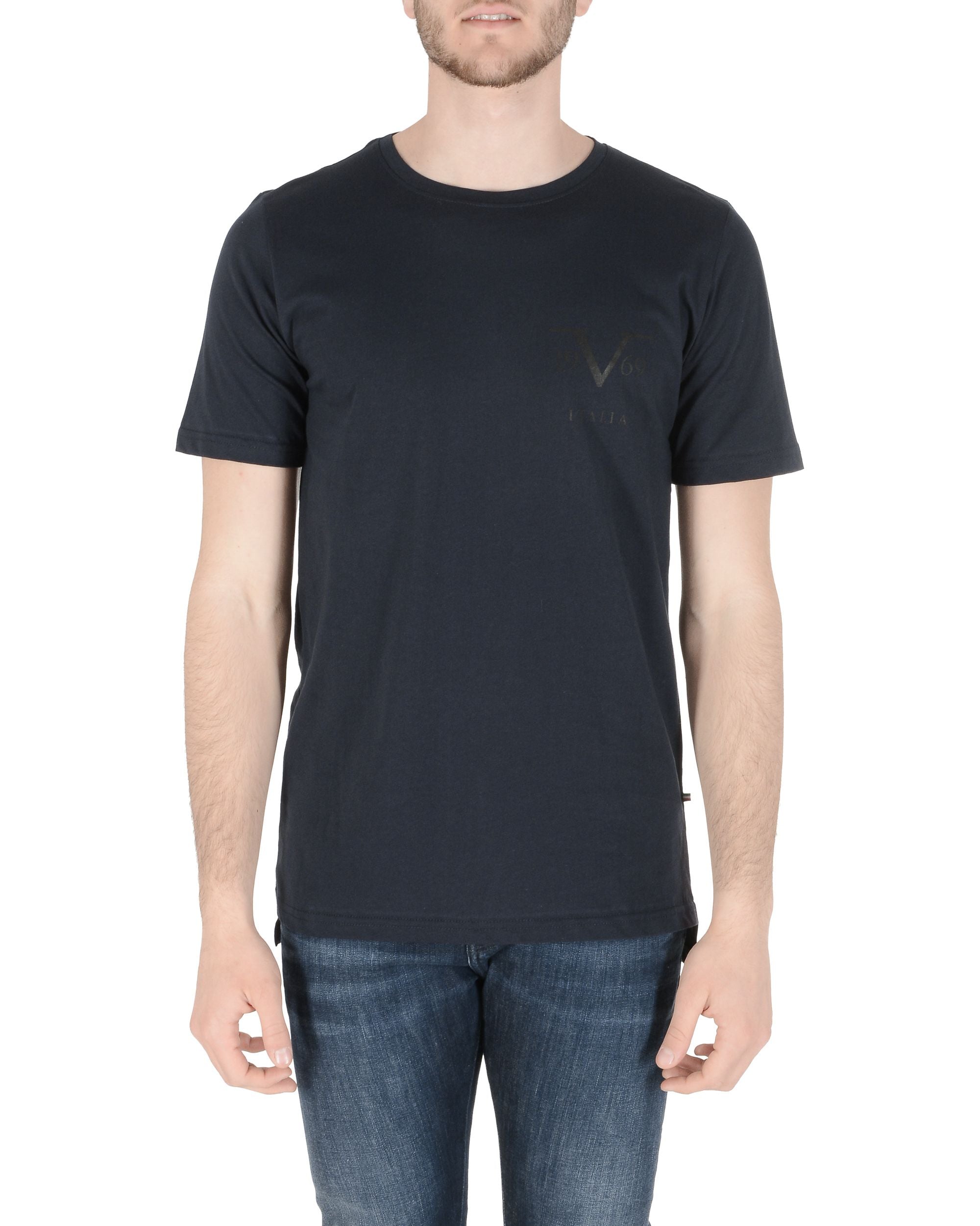 19V69 Italia T-Shirt Uomo Blu Navy PISTIKO NAVY BLUE
