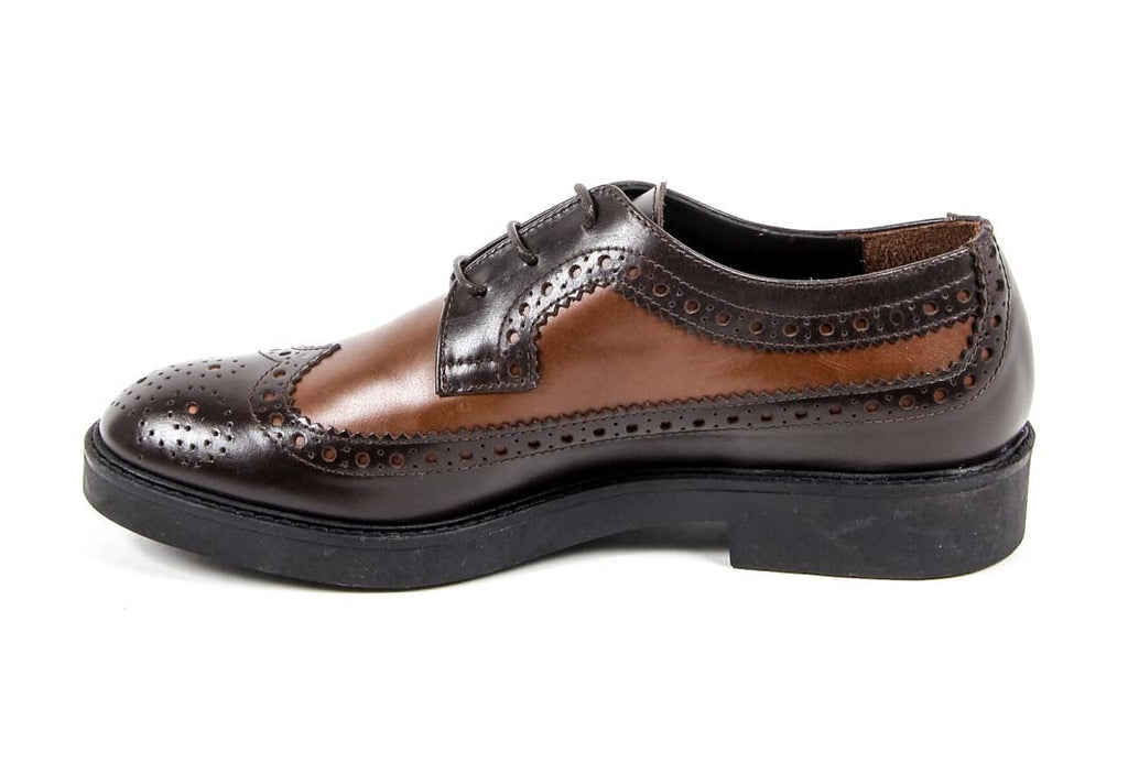 Scarpa Brogue Donna V 1969 Italia B1670 VITELLO T. MORO COCCO