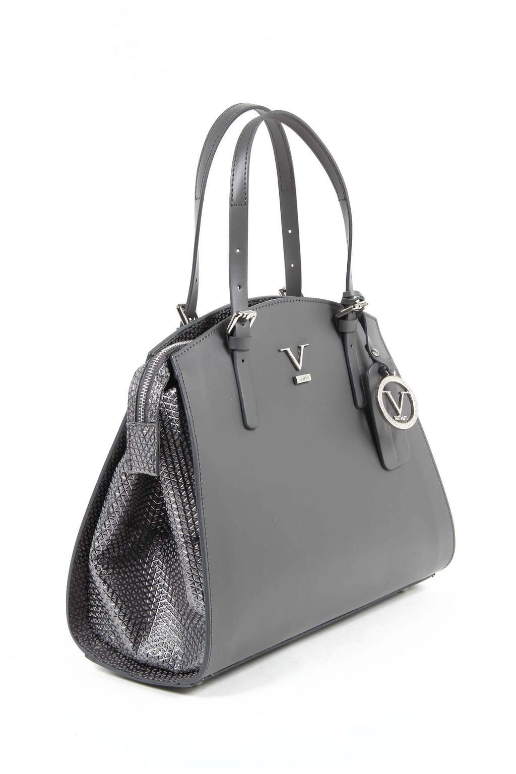 Borsa da donna V 1969 Italia V016-S RUGA STAMPATO GRIGIO