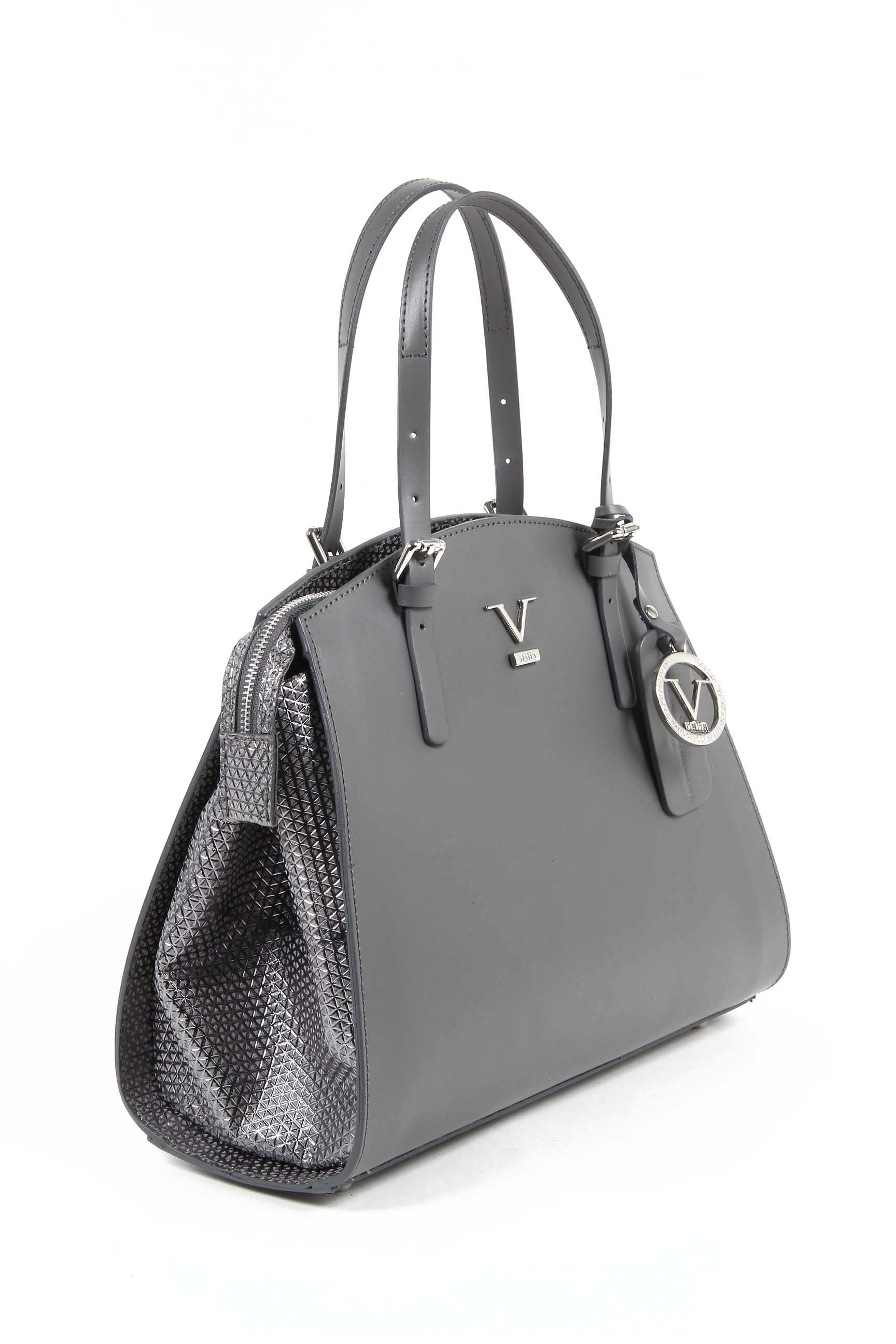 Borsa da donna V 1969 Italia V016-S RUGA STAMPATO GRIGIO