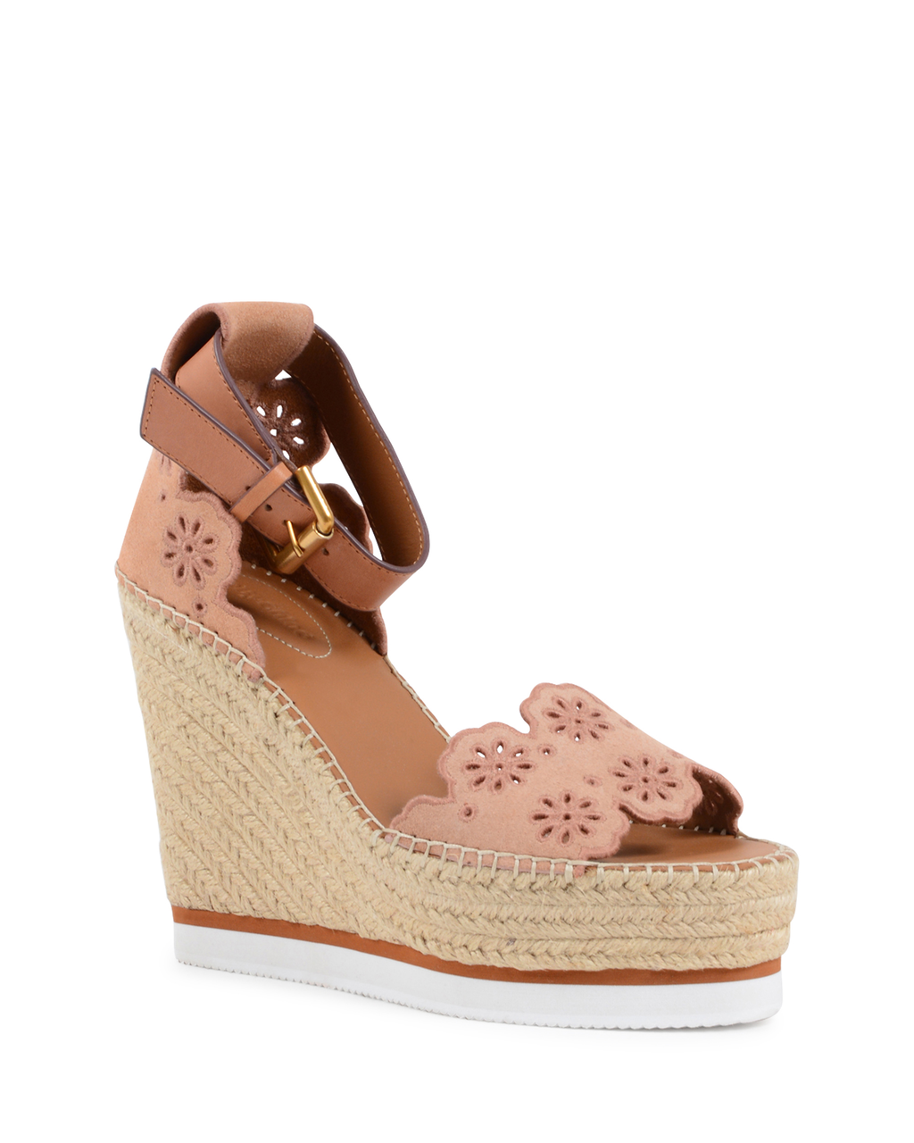 Sandali con zeppa da donna Chloè SB30202 CIPRIA CUOIO