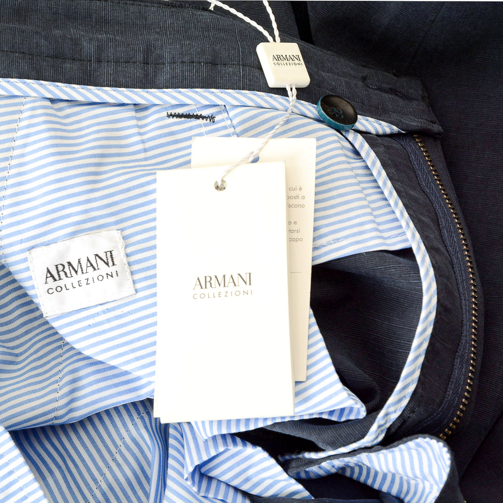 Pantaloni Armani Collezioni Uomo Blu Scuro