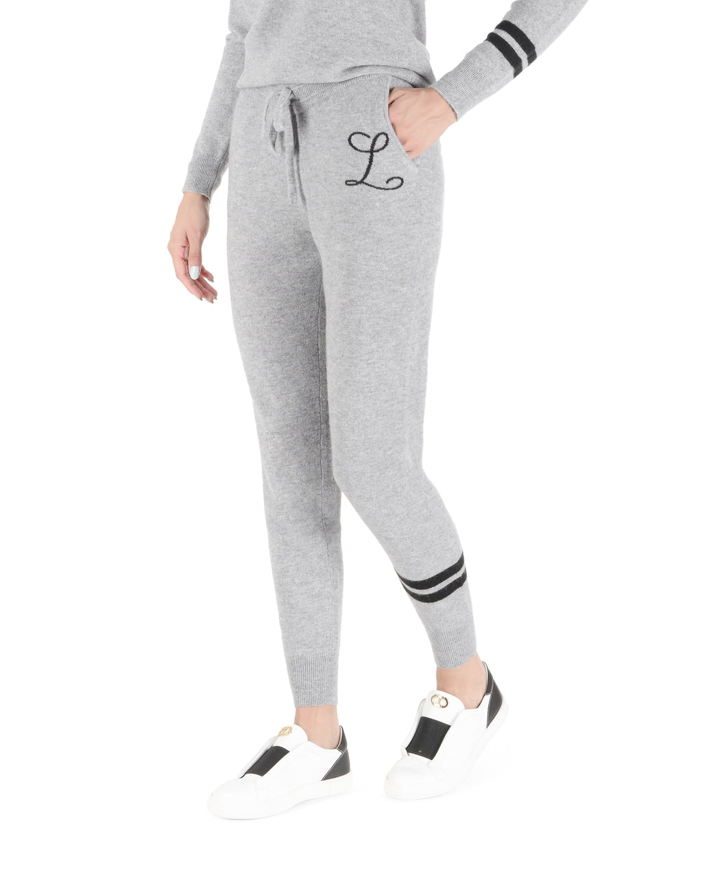 Pantaloni da tuta in cashmere - Grigio